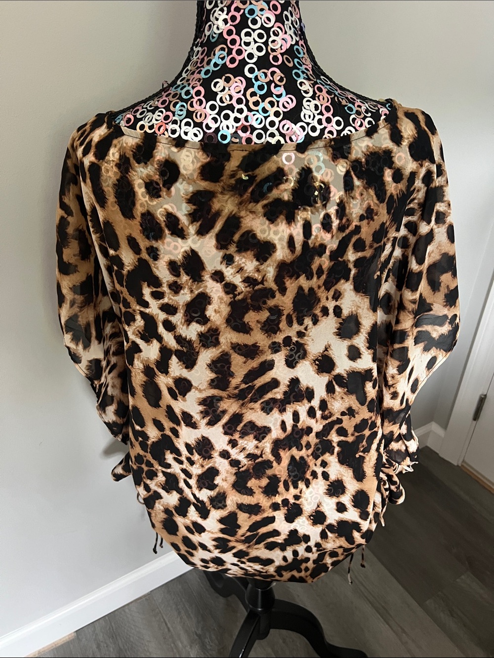 Victoria’s Secret Very Sexy Animal Print Sheer Swim Cover-Up Size XS/S - Picture 5 of 11